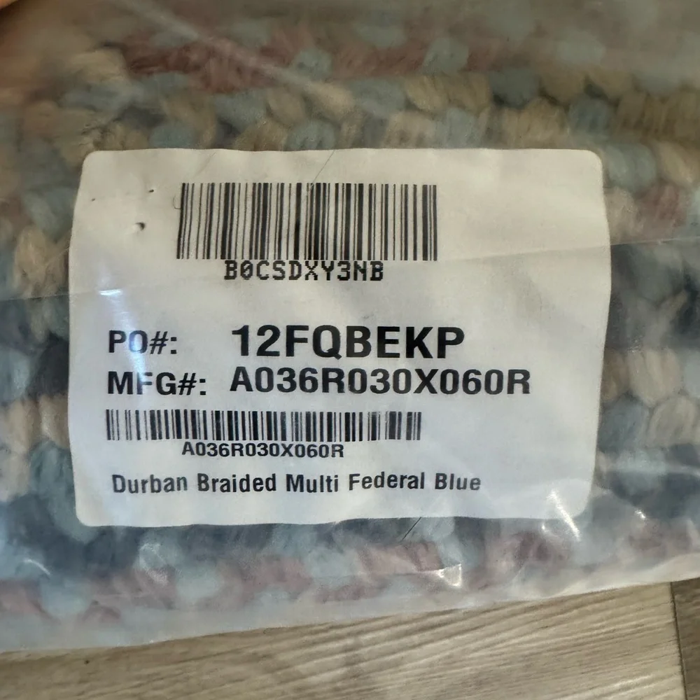 Colonial Mills Durban Braided Multi Runner - Federal Blue 30